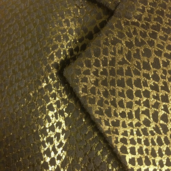 Vintage Di Vita Gold Metallic Suede snake Python Jacket suit coat blazer - Picture 6 of 10